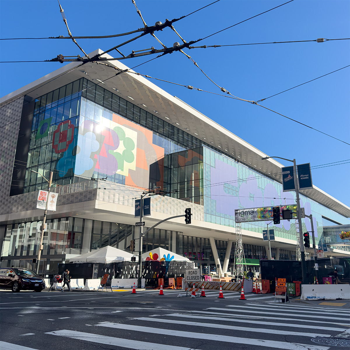 Exterior of the Moscone Center in San Francisco during Config 2025