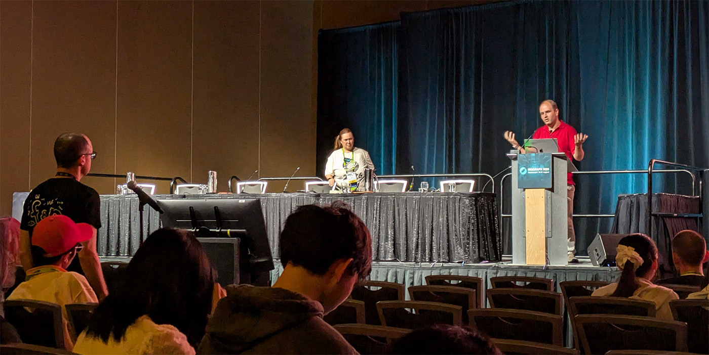 Me on stage taking question from the audience